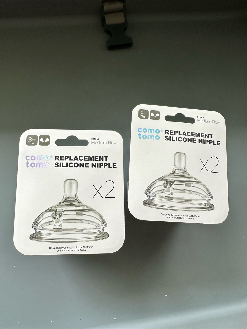 Comotomo Replacement Silicone Nipple (2-Pack) - Clear